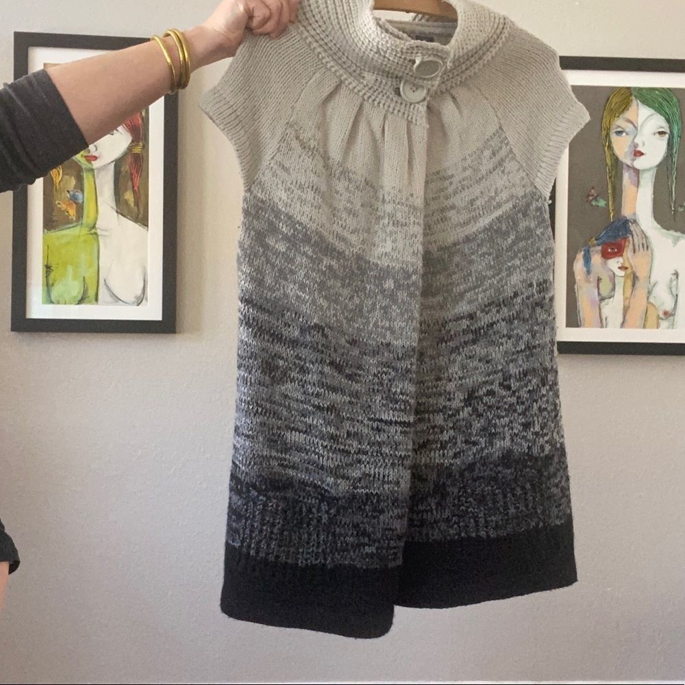 Open Front Knit Riding Cape - Picture 2 of 5